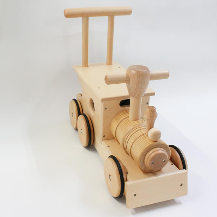 おもちゃ 木 乗り物 汽車ポッポ 木製 エラストマー付き 日本製