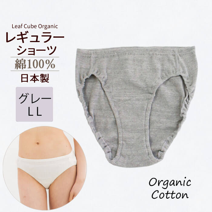 ショーツ LLサイズ レディース 綿100% オーガニックコットン