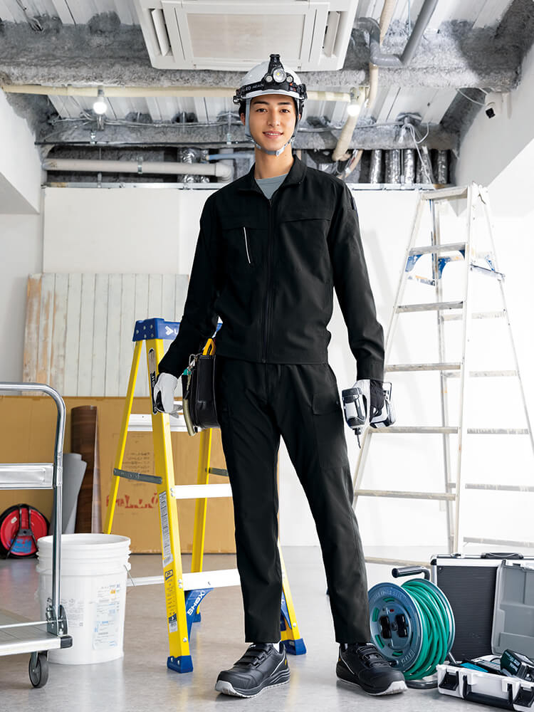 アイトス 作業服 上下セット 長袖ブルゾン AZ-4130 4L ＆ カーゴパンツ