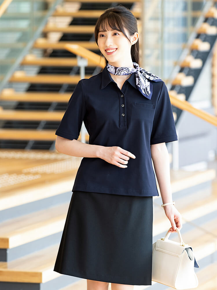 アイトス 作業服 レディース半袖ポロシャツ AZ-50015 3L 春夏 AITOZ