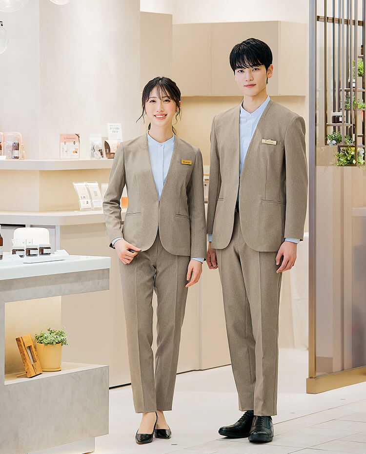 アイトス 作業服 メンズノーカラージャケット 630055 3L-4L 通年 ピエ