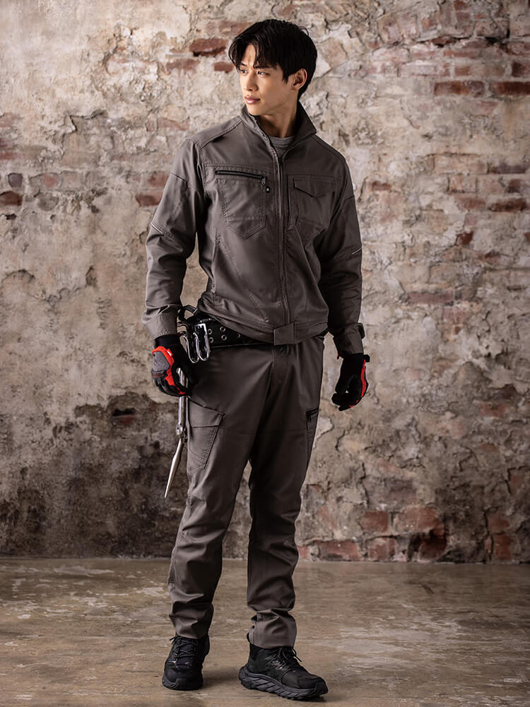 作業服 上下セット ブルゾン AG-3180 SS-LL ＆ カーゴパンツ AG-3185