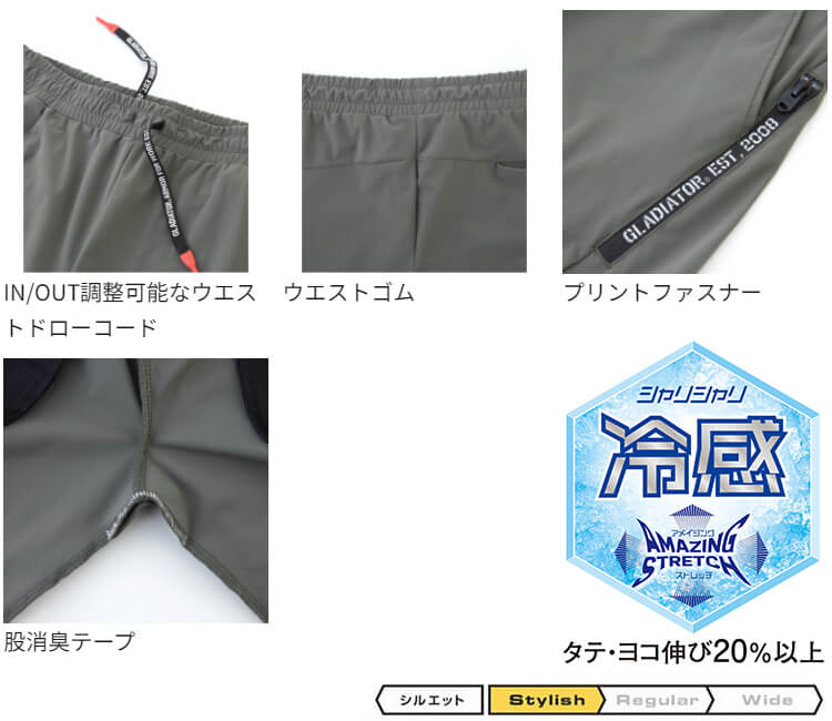 作業服 冷感ストレッチショートパンツ G-7524 XXL 春夏 コーコス