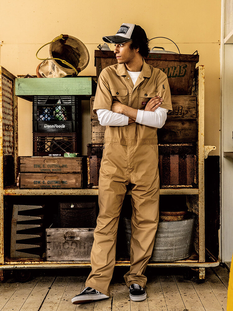 Dickies（ディッキーズ） 作業服 ストレッチCVC半袖ツナギ D-749 SS-5L