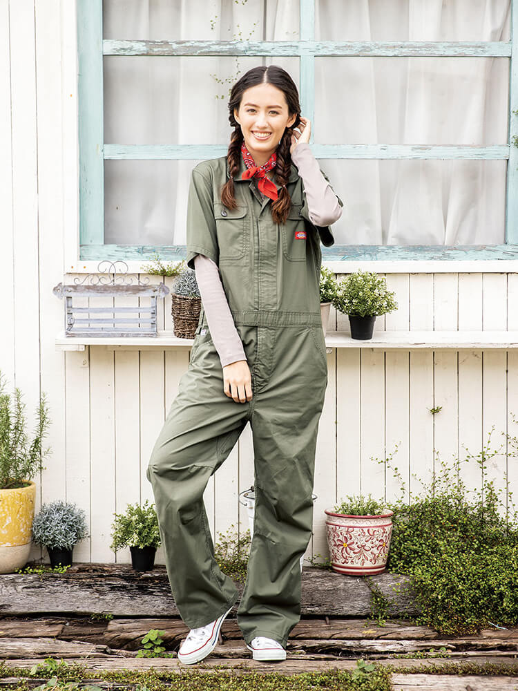 Dickies（ディッキーズ） 作業服 ストレッチCVC半袖ツナギ D-749 SS-5L