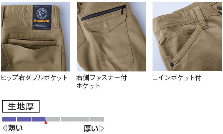 EVENRIVER（イーブンリバー） 作業服 上下セット ジャケット US1707 S