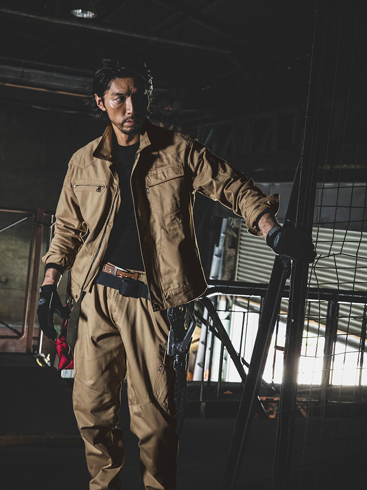 寅壱 作業服 上下セット 長袖ブルゾン 3922-124 M-3L ＆ カーゴパンツ