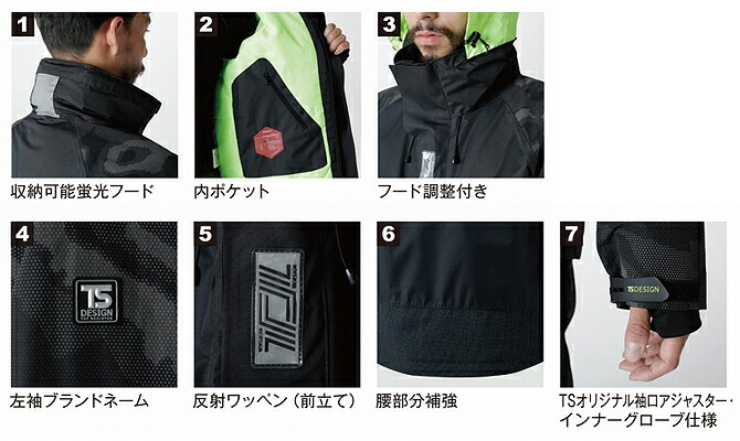 TS DESIGN(藤和) 18236 (3L・4L) 防水防寒ジャケット メガヒート
