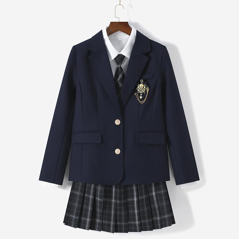 制服 ブレザー 女子 スクールブレザー レギュラータイプ 高校 学生 中学 通学 ジャケット アウター 紺 ブレザー 学生服 2ボタン｜wataristore｜03