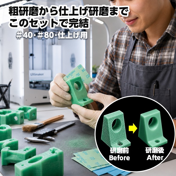 3Dプリンタ造形物用 研磨フィルム TuneD3 3枚入り 3セット 日本製 紙
