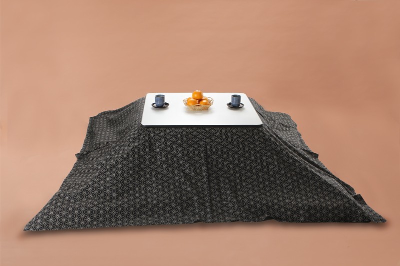 Kotatsu こたつ上掛け 長方形（大）用 205cm×315cm 麻刺し子 : わたや