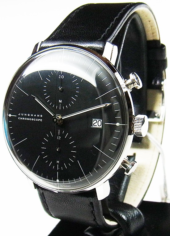 JUNGHANS クロノグラフ 時計 ユンハンス マックス・ビル クロノスコープ クロノグラフ メンズ