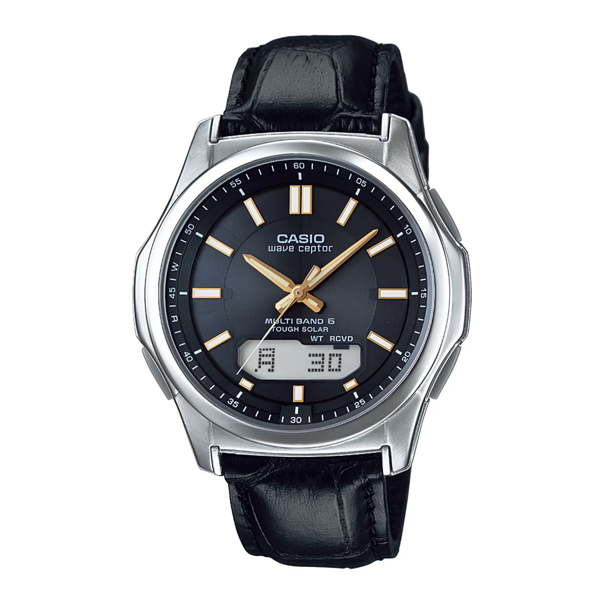 【即納】 国内正規品 CASIO カシオ ウェーブセプター 電波ソーラー レザーバンド WVA-M630L メンズ レディース | スタンダード（CASIO） | 01