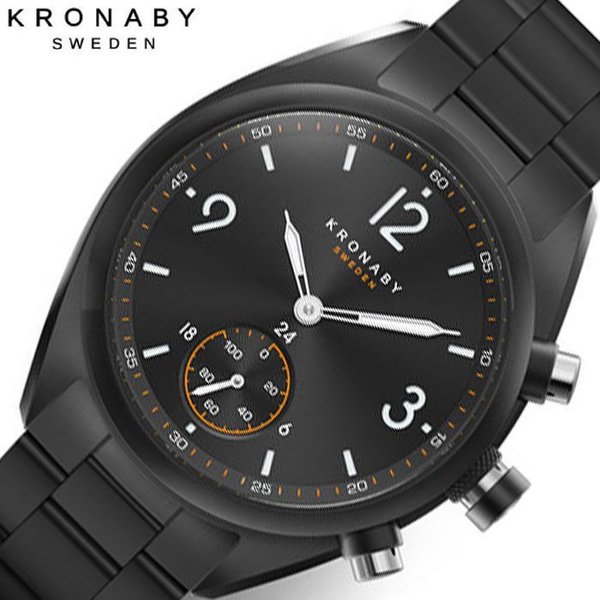 クロナビー スマートウォッチ 時計 KRONABY コネクトウォッチ 腕時計 エイペックス APEX メンズ ブラック A1000-3115