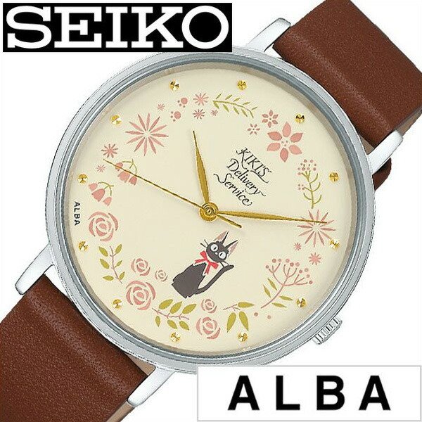 セイコー アルバ 腕時計 SEIKO ALBA 時計 レディース イエロー ACCK418 正規品 ブランド ラウンド キャラクター ジブリ 記念 魔女の宅急便 魔女宅 ジジ キキ