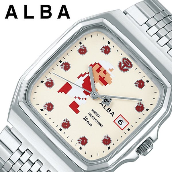 セイコー スーパーマリオ 限定コラボモデル アルバ 時計 SEIKO ALBA Super Mario 腕時計 メンズ レディース ホワイト ACCK421 人気 ブランド キャラクター