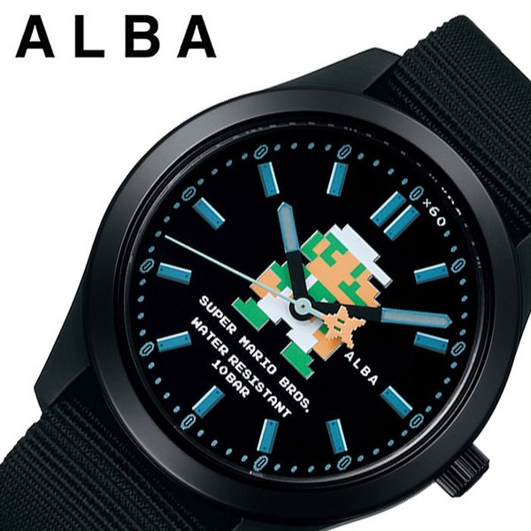 セイコー スーパーマリオ 限定コラボモデル アルバ 時計 SEIKO ALBA Super Mario 腕時計 メンズ レディース ブラック ACCK423 人気 ブランド キャラクター