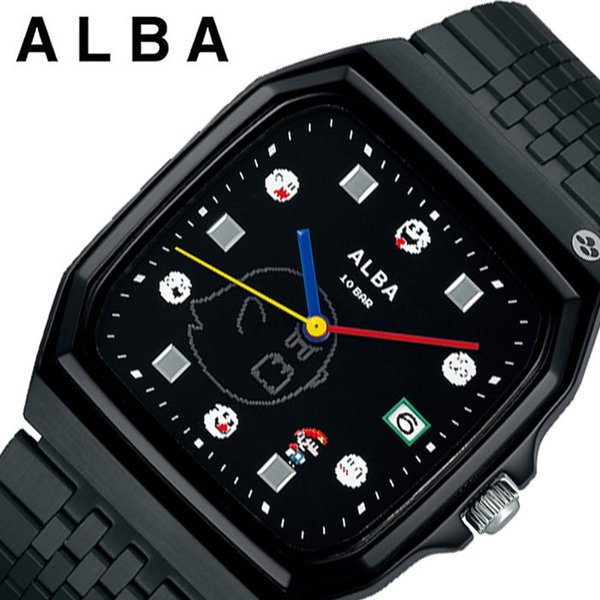 セイコー アルバ 時計 SEIKO ALBA 腕時計メンズ ブラック ACCK426 人気 ブランド おしゃれ キャラクター ゲーム ファミコン スーパーマリオ マリオ レトロ