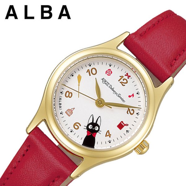 セイコー アルバ 時計 SEIKO ALBA 腕時計レディース ホワイト ACCK428 人気 ブランド かわいい おしゃれ ジブリ キキ ジジ 猫 好き 女の子 女子 小学生