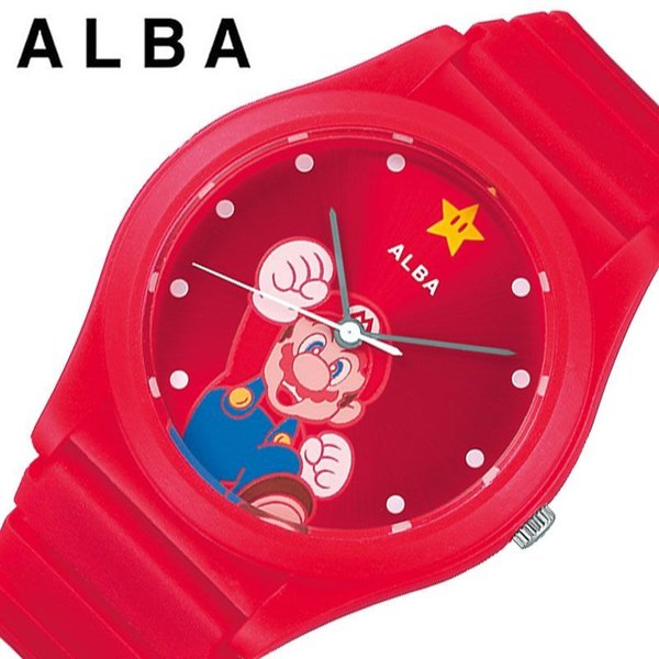 Yahoo! Yahoo!ショッピング(ヤフー ショッピング)セイコー アルバ スーパーマリオ コラボモデル 腕時計 SEIKO ALBA 時計 ユニセックス メンズ レディース レッド ACCK430 正規品 人気 ブランド SUPER