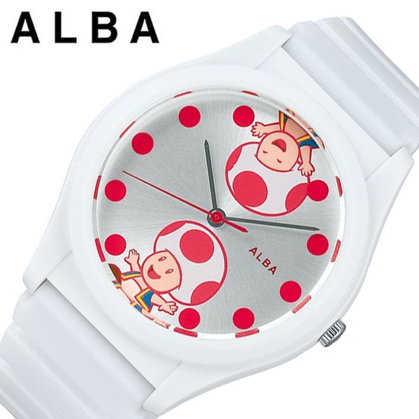 Yahoo! Yahoo!ショッピング(ヤフー ショッピング)セイコー アルバ スーパーマリオ コラボモデル 腕時計 SEIKO ALBA 時計 ユニセックス メンズ レディース ホワイト ACCK432 スーパーマリオ コラボ