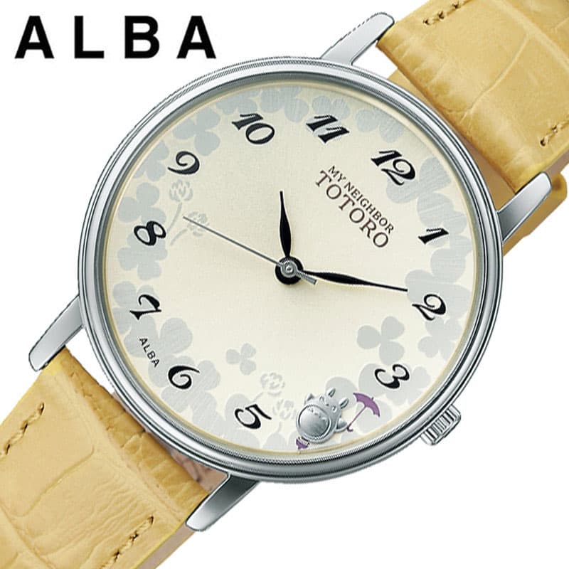 程度極上セイコー ALBA となりのトトロ　腕時計　ホワイト 腕時計
