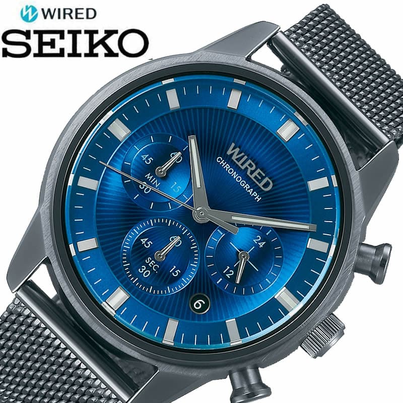 セイコー 腕時計 ワイアード SEIKO WIRED メンズ ブルー ブラック 時計 クォーツ AGAT453 人気 おすすめ おしゃれ ブランド プレゼント ギフト