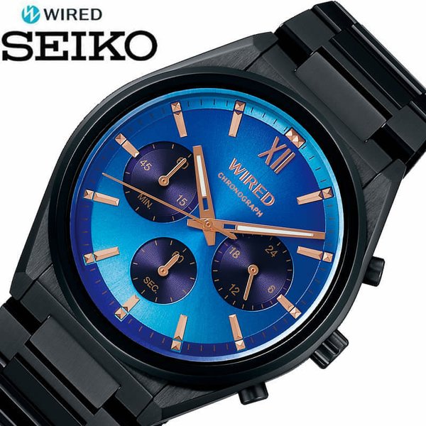 セイコー 腕時計 ワイアード REFLECTION キラメキ Winter Limited SEIKO WIRED メンズ ブルー ブラック 時計 AGAT743 人気 おしゃれ ブランド