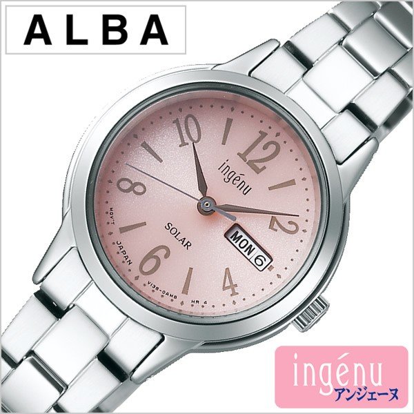 セイコー アルバ アンジェーヌ 時計 SEIKO ALBA ingenu 腕時計 レディース ピンク AHJD103 | ingenu（ALBA）