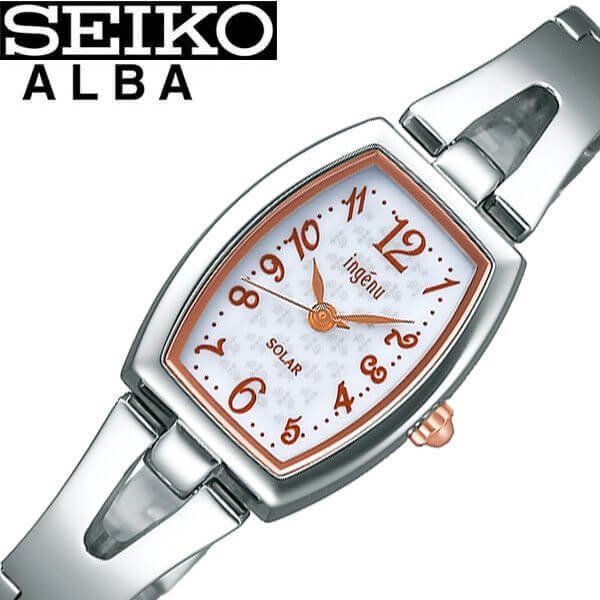 セイコー アルバ アンジェーヌ 電池交換不要 ソーラー 時計 SEIKO ALBA ingenu 腕時計 レディース ホワイト AHJD408 人気 ブランド おすすめ 防水｜watch-lab