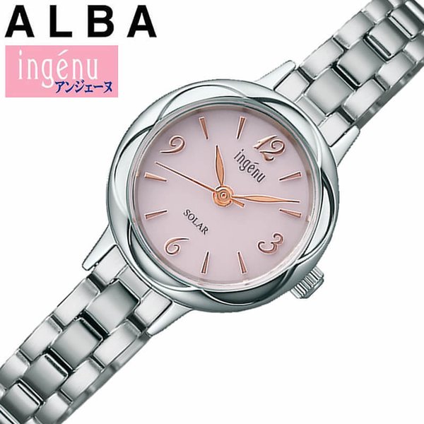 セイコー 腕時計 アルバ アンジェーヌ フラワーソーラー SEIKO ALBA ingenu Flower Solar レディース ピンク シルバー 時計 AHJD430