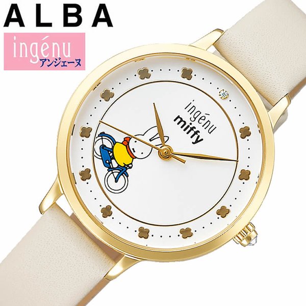 セイコー 腕時計 アンジェーヌ ミッフィーコラボ SEIKO ingenu レディース ホワイト 時計 AHJK728