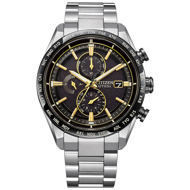 CITIZEN アテッサ 電波ソーラー 時計 CITIZEN｜シチズン アテッサ 電波時計 ムーンフェイズ CITIZEN