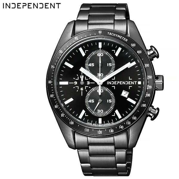 シチズン インディペンデント タイムレスライン 時計 CITIZEN INDEPENDENT Timeless Line 腕時計 メンズ ブラック BA7-140-51 正規品 クロノグラフ シンプル