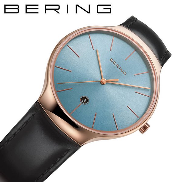 BERING 腕時計 ベーリング 時計 リュクス アイスブルー Luxe ice Blue メンズ/ブルー 13338-468 トレンド 北欧 デザイナー ブランド カジュアル