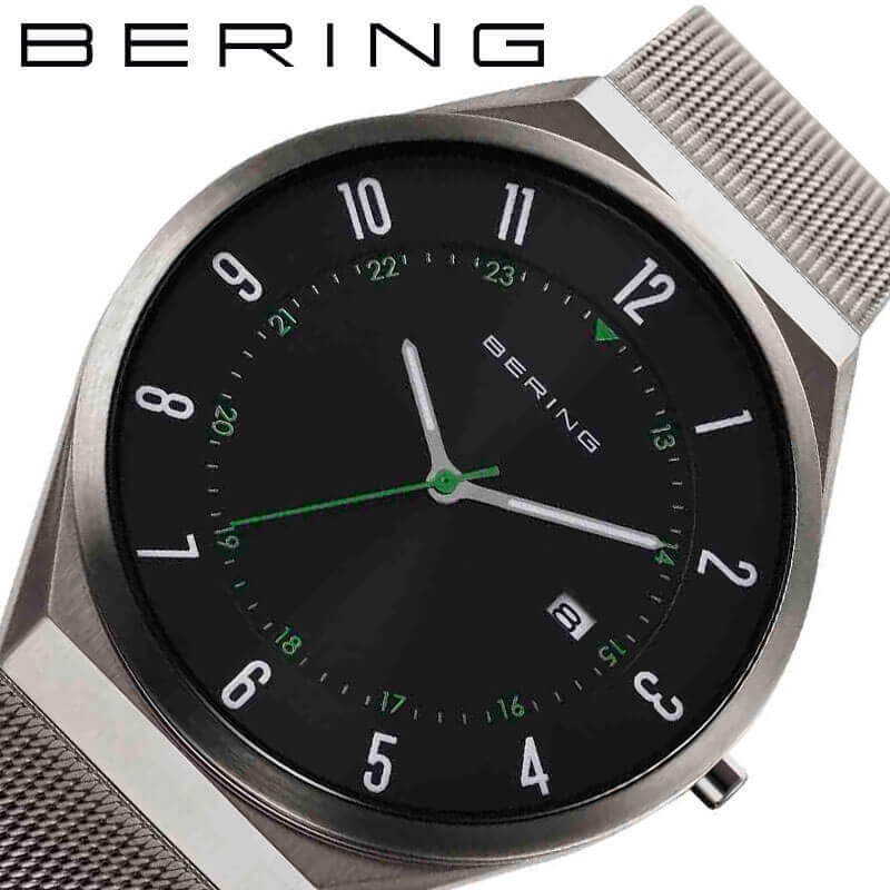 ベーリング 腕時計 オーシャン＆フォレスト BERING OCEAN &amp; FOREST ユニセックス ブラック ダークシルバー 時計 18740-128 人気 おすすめ 北欧 シンプル