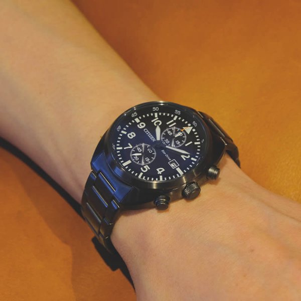 シチズン 腕時計 レコードレーベル スタンダードスタイルプラス CITIZEN RECORD LABEL Standard Style + メンズ ブラック 時計 CA7047-86E｜watch-lab｜05