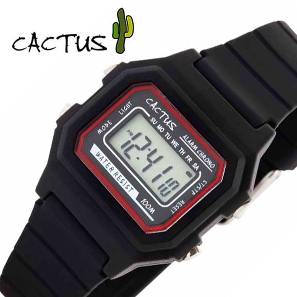 カクタス キッズ 子供用 腕時計 CACTUS 時計 CAC-109-M01 人気 ブランド 防水 おすすめ デジタル シリコン ベルト 軽い アウトドア おしゃれ 男の子