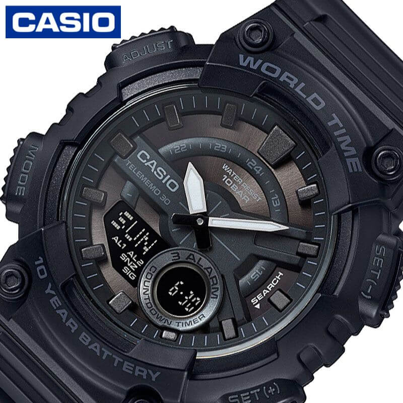 カシオ 腕時計 CASIO 時計 スタンダード STANDARD 男性 メンズ AEQ-110W-1BJH かっこいい 彼氏 夫 人気 おすすめ ブランド