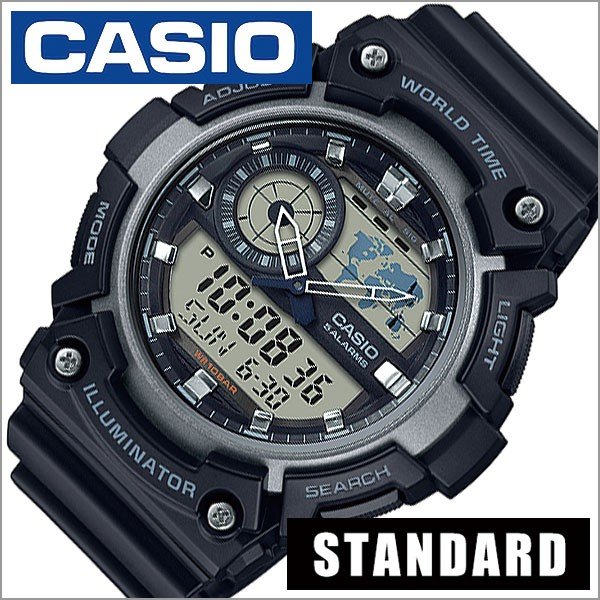 Yahoo! Yahoo!ショッピング(ヤフー ショッピング)カシオ スタンダード 時計 CASIO STANDARD 腕時計 メンズ 液晶 AEQ-200W-1AJF