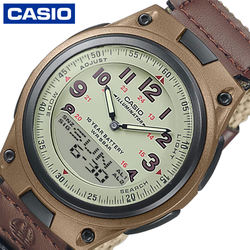 カシオ 腕時計 カシオコレクション スタンダード CASIO Collection STANDARD メンズ ベージュ ブラウン 時計 AW ...