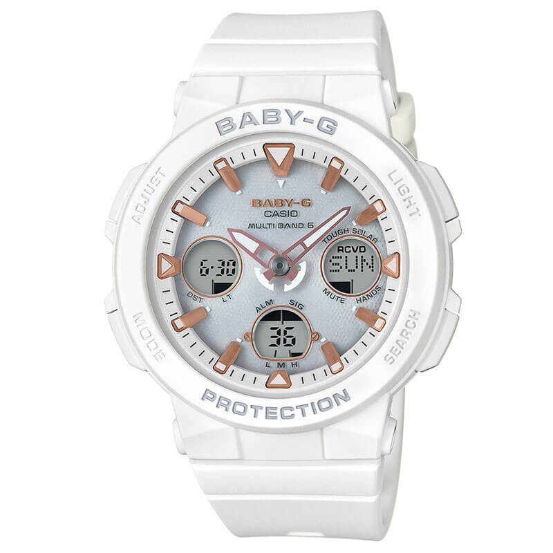 ベビージー ベビーG ベイビーG Baby-G カシオ 電波 ソーラー 腕時計 CASIO 時計 女性 レディース BGA-2500-7AJF かわいい 華奢 小さめ 人気の画像