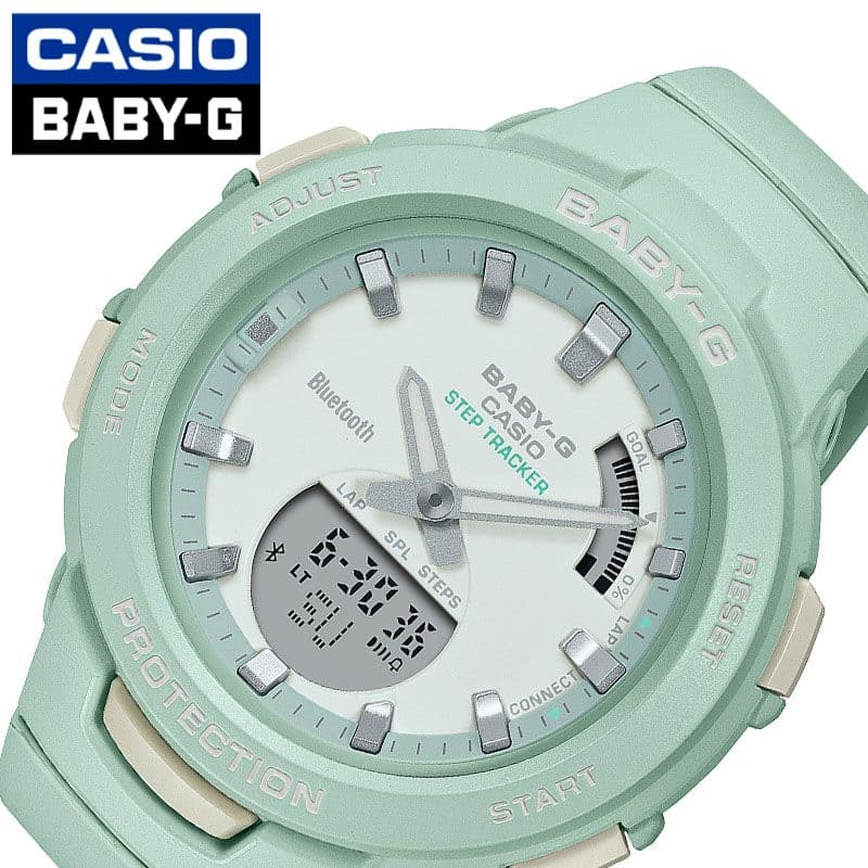 カシオ 腕時計 ベビージー CASIO Baby-G レディース ブルー ミント 時計 BSA-B100CS-3AJF 中学生 高校生 学生 人気 おすすめ おしゃれ ブランド