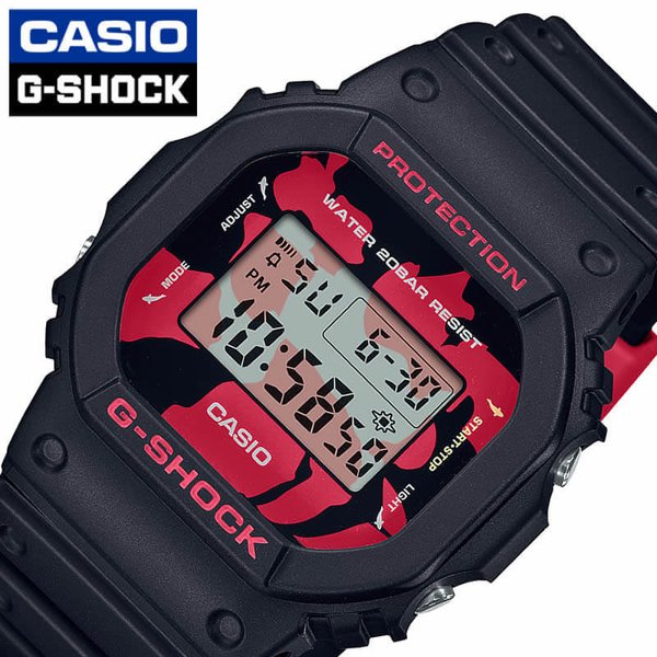 カシオ 腕時計 G ショック CASIO G-SHOCK NISHIKIGOI メンズ レッド、ブラック ブラック 時計 DW-5600JK-1JR 人気 おすすめ おしゃれ ブランド