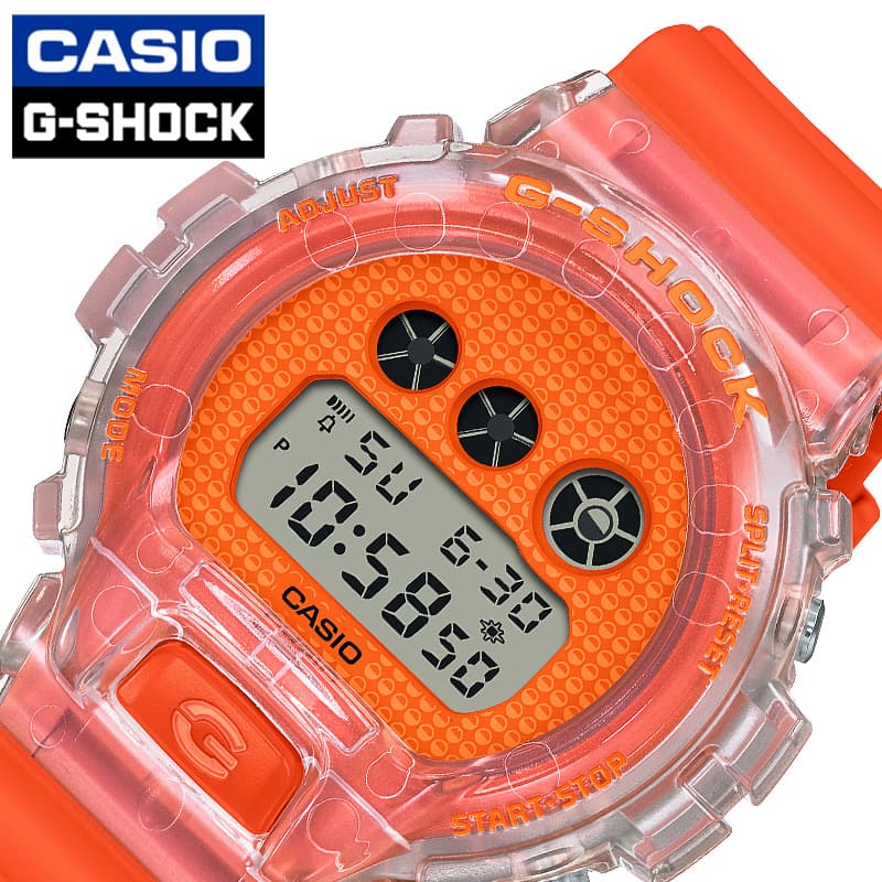 カシオ 腕時計 Gショック ラッキードロップシリーズ CASIO G-SHOCK メンズ 液晶 ネオンオレンジ 時計 デジタル 平成 2000年代 スクエア DW-6900GL-4JR 人気
