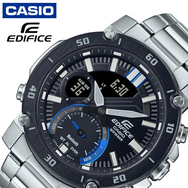 カシオ スマートウォッチ エディフィス スマートフォンリンク 腕時計 CASIO 時計 EDIFICE メンズ ブラック ECB-20YDB-1AJF 人気 ブランド おすすめ ブルー｜watch-lab
