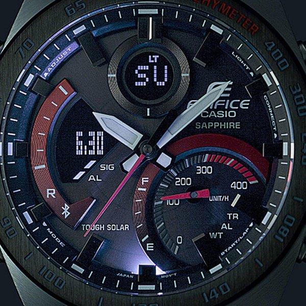 カシオ エディフィス スマートウォッチ 時計 CASIO EDIFICE 腕時計 メンズ ブラック ECB-900YDB-1AJF ソーラー 電波時計 アナデジ モバイルリンク｜watch-lab｜04