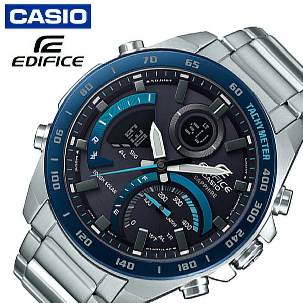 カシオ エディフィス スマートウォッチ 時計 CASIO EDIFICE 腕時計 メンズ ブラック ECB-900YDB-1BJF ソーラー 電波時計 アナデジ モバイルリンク