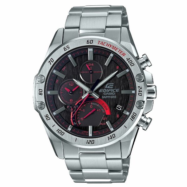 カシオ エディフィス スマホ連携 GPS電波 時計 CASIO EDIFICE 腕時計 スマートフォンリンク EDIFICE Smartphone link メンズ ブラック EQB-1000XYD-1AJF｜watch-lab｜02