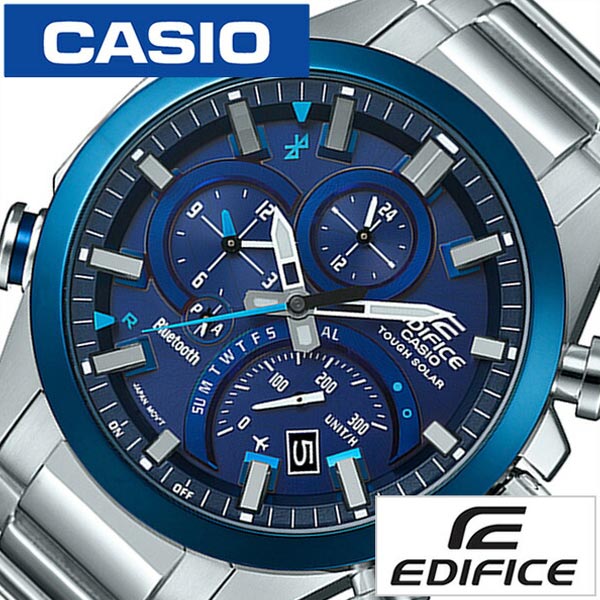 Yahoo! Yahoo!ショッピング(ヤフー ショッピング)カシオ エディフィス 時計 CASIO EDIFICE 腕時計 スマートフォンリンク メンズ ブルー EQB-501DB-2AJF メタル モバイルリンク iPhone アンドロイド スマホ 対応